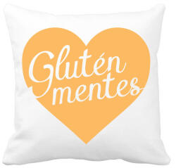 printfashion gluten-free-love-orange - Párnahuzat, Díszpárnahuzat - Fehér (891066)