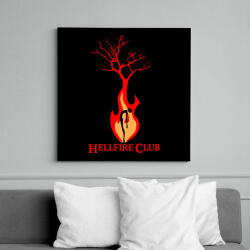 printfashion Hellfire Club heart - Vászonkép - Fekete (7477646)