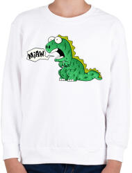 printfashion miaw dino - Gyerek pulóver - Fehér (11004349)