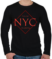 printfashion NYC - Férfi hosszú ujjú póló - Fekete (4388761)