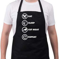 printfashion Cut meat - Kötény - Fekete (4932436)