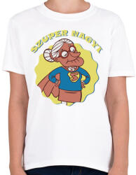 printfashion Szuper nagyi - Gyerek póló - Fehér (4375863)