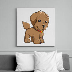 printfashion Puppy - Vászonkép - Fehér (6623701)