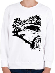 printfashion Need For Speed MW - Gyerek pulóver - Fehér (1911034)