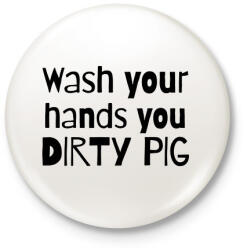 printfashion Wash your hands - Kitűző, hűtőmágnes - Fehér (7008608)