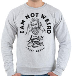printfashion Nem vagyok furcsa - Férfi pulóver - Sport szürke (133993)