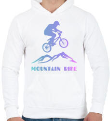 printfashion mountain bike - Férfi kapucnis pulóver - Fehér (4056160)