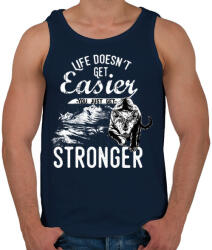 printfashion Az élet nem lesz könnyebb, te leszel erősebb - Férfi atléta - Sötétkék (150596)