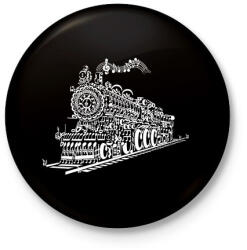 printfashion Zenevonat - Kitűző, hűtőmágnes - Fekete (3090924)