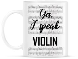 printfashion I speak violin - Bögre - Fehér (7642221)