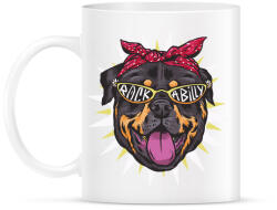 printfashion Bulldog - rockabilly - Bögre - Fehér (5501806)
