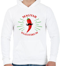 printfashion Magyar egzotikum - Férfi kapucnis pulóver - Fehér (7413386)
