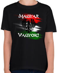 printfashion magyar vagyok minta - Gyerek póló - Fekete (2805489)