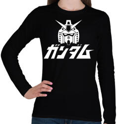 printfashion Gundam - Női hosszú ujjú póló - Fekete (15791775)