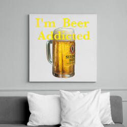 printfashion beer - Vászonkép - Fehér (6624513)