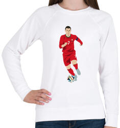 printfashion Cristiano Ronaldo - Női pulóver - Fehér (13065619)