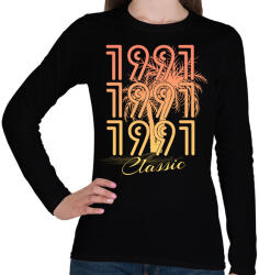printfashion 1991 - Női hosszú ujjú póló - Fekete (12233491)