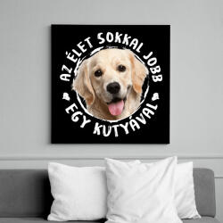 printfashion Labrador - Vászonkép - Fekete (6659686)