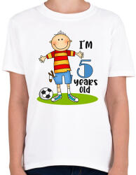printfashion 5 years old" for boy - Gyerek póló - Fehér (13461755)