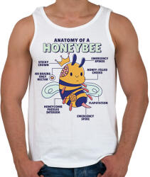 printfashion Méhecske anatómia - Férfi atléta - Fehér (13607909)