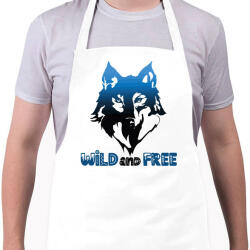 printfashion Farkas - vad és szabad wild and free - Kötény - Fehér (4915495)
