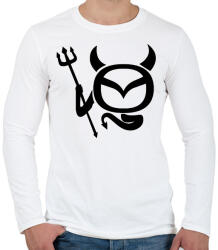 printfashion Mazda Devil - Férfi hosszú ujjú póló - Fehér (2248743)