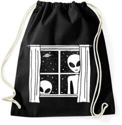 printfashion Ablakból figyelés - Sportzsák, Tornazsák - Fekete (8751806)