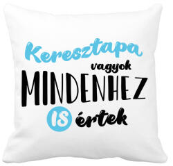 printfashion Keresztapa vagyok - fekete - Párnahuzat, Díszpárnahuzat - Fehér (7114633)
