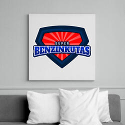 printfashion SUPERBENZINKUTAS - Vászonkép - Fehér (11473568)