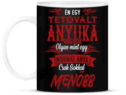 printfashion Tetovált anyuka - Bögre - Fekete (13148322)