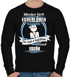 printfashion Legjobbak lesznek edzők - Férfi pulóver - Fekete (1972091)