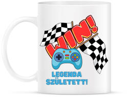 printfashion Gamer legenda született - Bögre - Fehér (14032657)