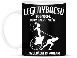 printfashion Legénybúcsú - szeretni és szolgálni - Bögre - Fekete (5255817)