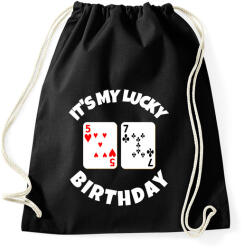 printfashion 57 POKER SZÜLINAP - Sportzsák, Tornazsák - Fekete (9840606)