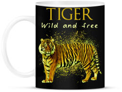 printfashion tiger wild and free - Bögre - Fekete (10754553)
