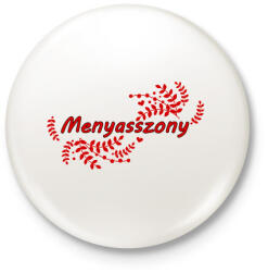 printfashion Menyasszony (leveles minta) - Kitűző, hűtőmágnes - Fehér (6310259)