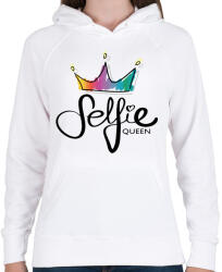 printfashion Szelfi királynő - Női kapucnis pulóver - Fehér (1051250)