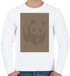 printfashion Panda illúzió, szépia - Férfi pulóver - Fehér (4812117)