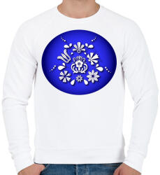 printfashion Magyaros - Férfi pulóver - Fehér (829212)