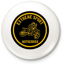 printfashion motocross - Kitűző, hűtőmágnes - Fehér (4109368)
