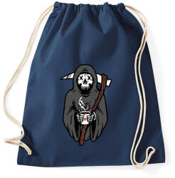 printfashion Kávézó kaszás - Sportzsák, Tornazsák - Sötétkék (123784)