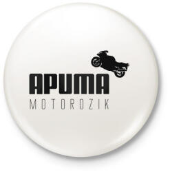 printfashion APUMA motorozik - Kitűző, hűtőmágnes - Fehér (16224108)