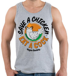 printfashion Vegan Society-01 - Férfi atléta - Sport szürke (5422299)