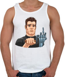 printfashion Arnold F*CKing Schwarzenegger - Férfi atléta - Fehér (2389276)