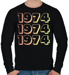 printfashion 1974 - Férfi pulóver - Fekete (12731969)
