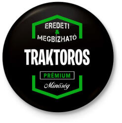printfashion Traktoros prémium minőség - Kitűző, hűtőmágnes - Fekete (3097002)