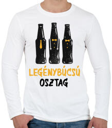 printfashion Legénybúcsú - Férfi hosszú ujjú póló - Fehér (4882901)