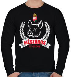 printfashion Mészáros mester - Férfi pulóver - Fekete (15813049)