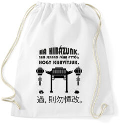 printfashion Ha hibázunk - Sportzsák, Tornazsák - Fehér (7616439)