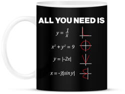 printfashion All you need is LOVE - Bögre - Fekete (16635241)